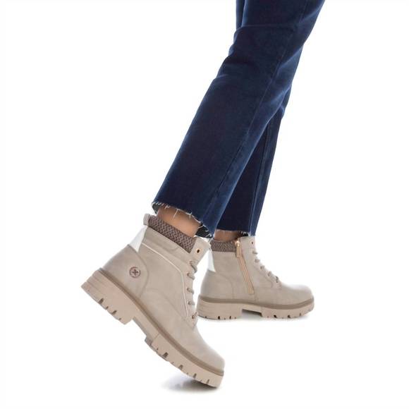 NEW XTI women's combat booties in beige - Picture 5 of 5